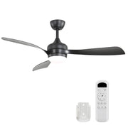 Ceiling Fan With 3 Blades, Remote Control, Reversible DC Motor, Noiseless Operation, 3 Downrods