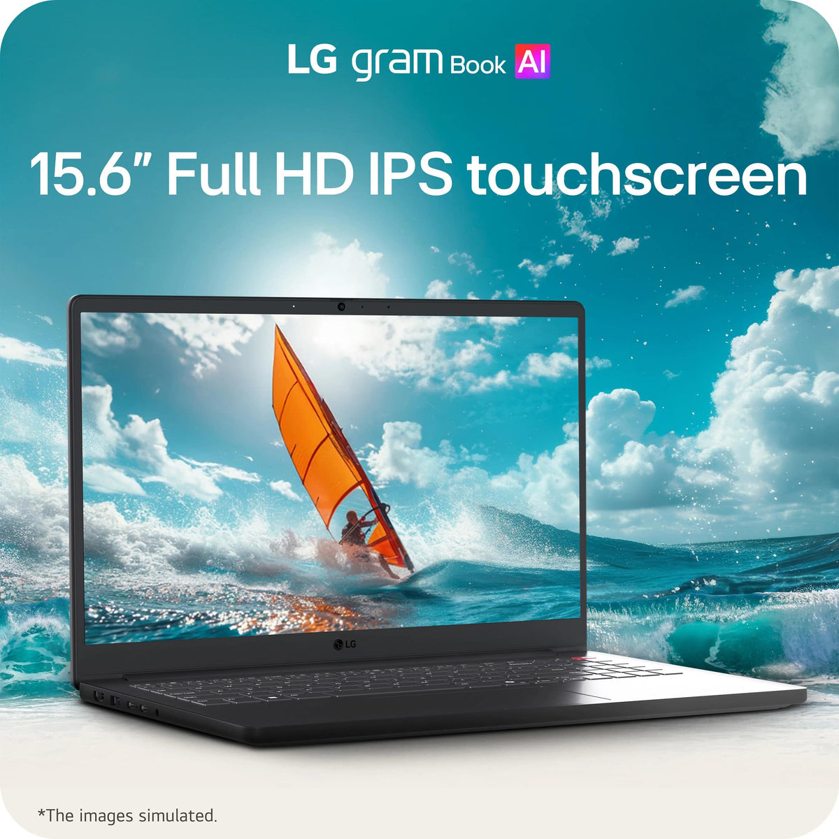 LG - gram Book 15" 2K Touchscreen Laptop - Intel Core Ultra 5 Processor 115U - 16GB RAM - 512GB SSD - Black