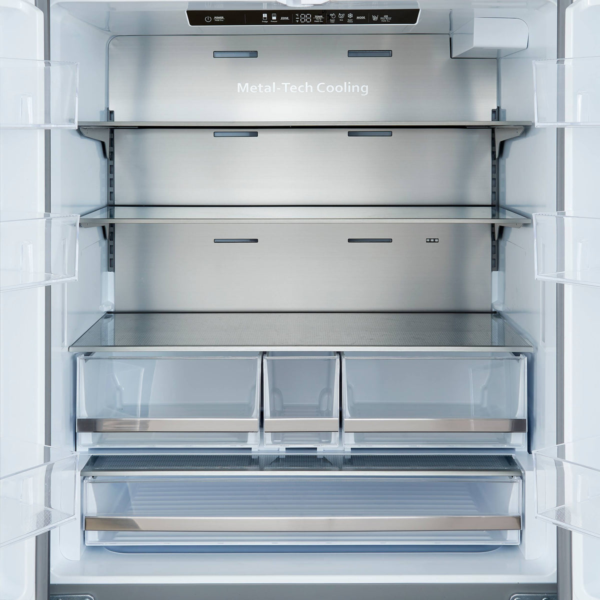 Forno Appliances - 36 in. Wide Aosta 22.4 Cu. Ft. French Door Refrigerator with Automatic Ice Maker - Stainless Steel