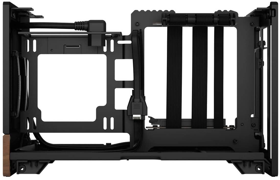 Fractal Design - Terra Graphite with PCIe 4.0 Riser Mini-ITX Small Form Factor PC Case - Black