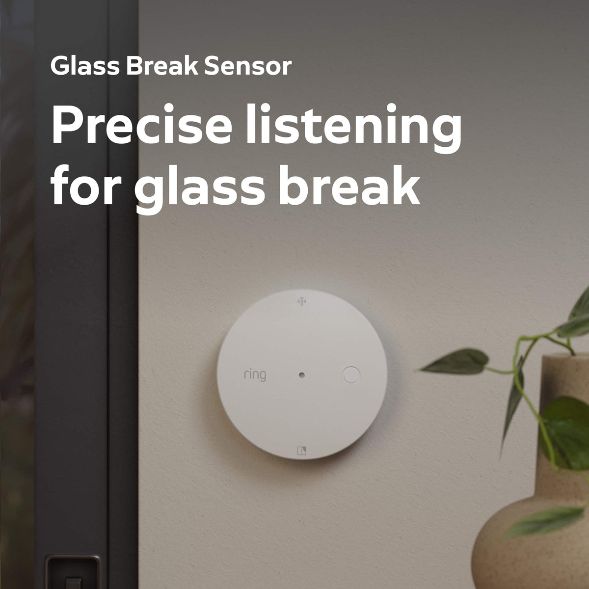 Ring - Outdoor Cam 2K Battery-Powered with Window & Door Sensor, Glass Break Sensor, and Panic Button - White
