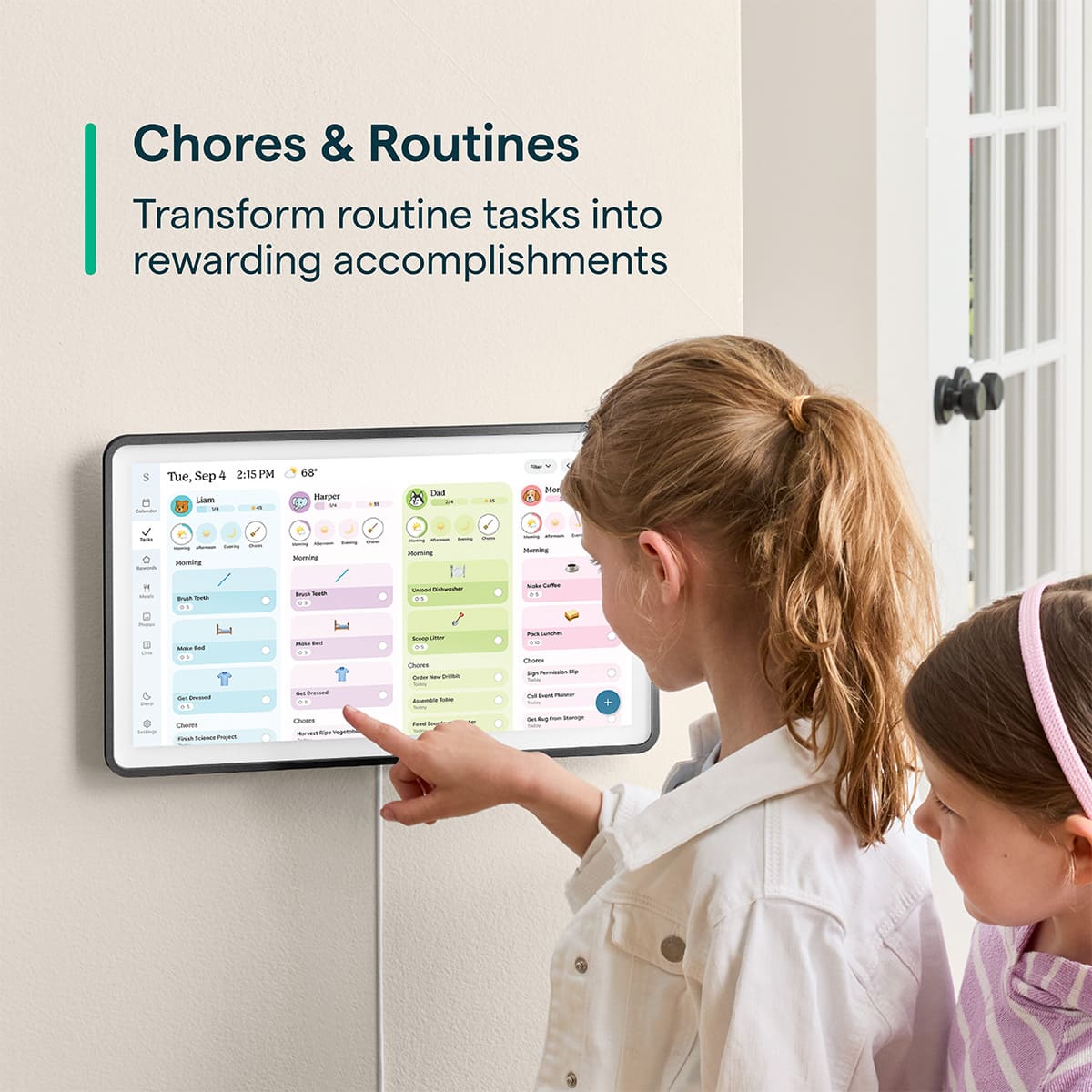 Skylight - Calendar 2: 15 Inch Touchscreen Smart Calendar and Chore Chart - Charcoal