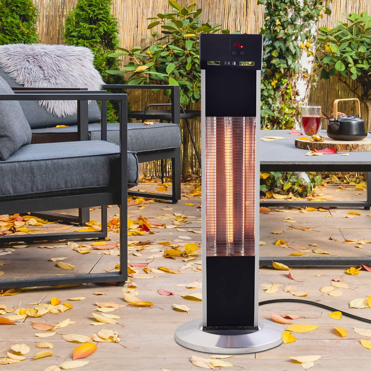 Lifesmart - Outdoor Infrared Tower Heater - Black