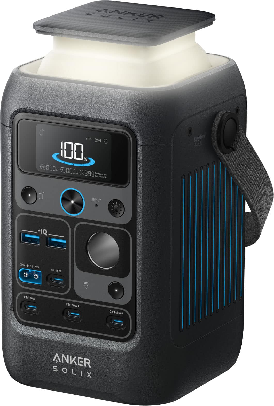 Anker - SOLIX C300X DC Portable Power Station 288Wh(90,000mAh)/300W Generator&Power Bank Station for Outdoor Camping&Emergency (288 Wh Capacity) - Black
