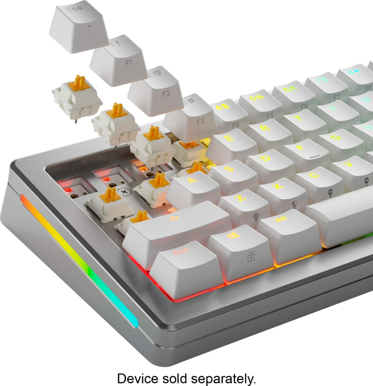 Glorious - Silent Lubed Mechanical Keyboard 5-pin Hot Swappable Switches (36x) - Tactile - Panda