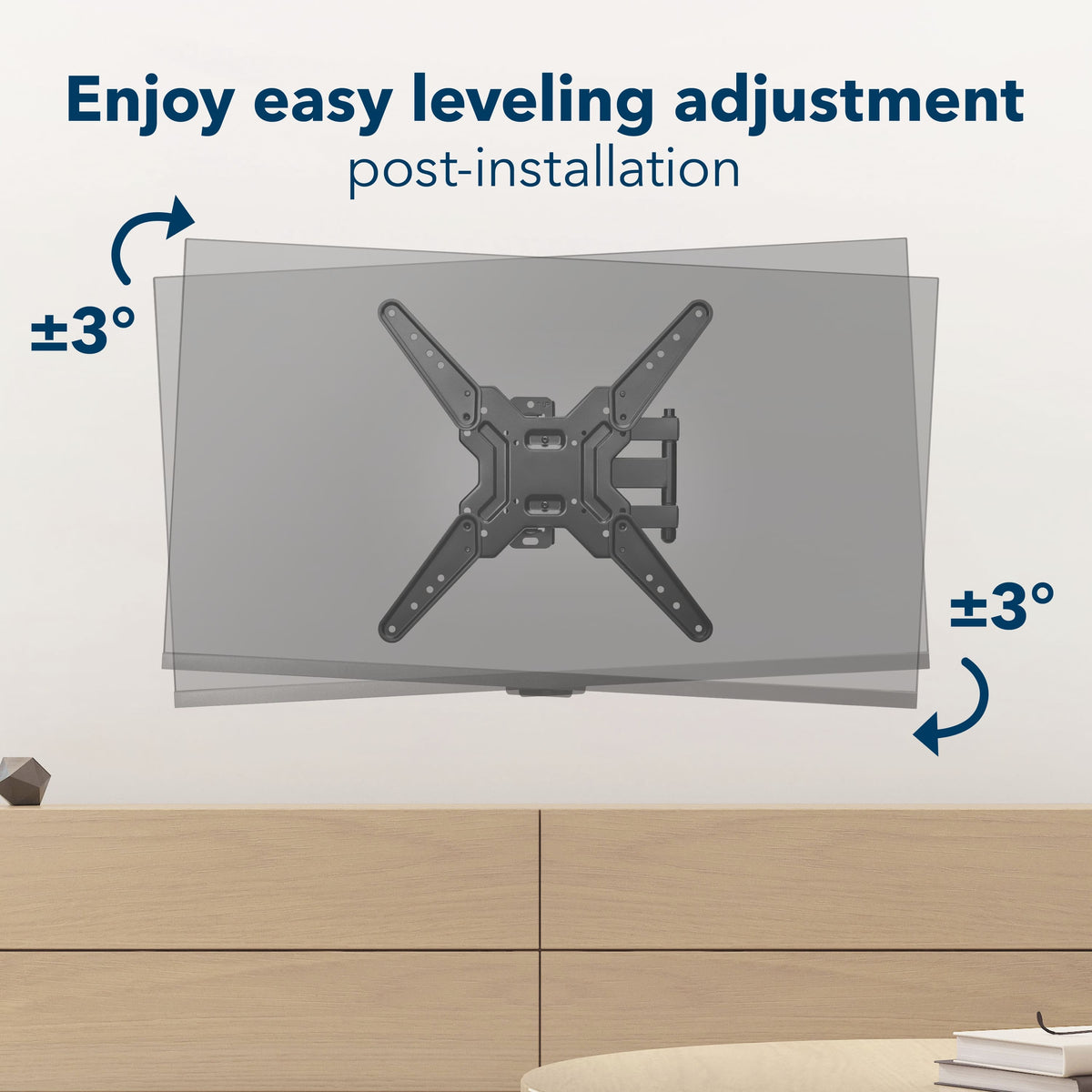 Insignia™ - Full-Motion TV Wall Mount for Most 19–55" TVs, Up to 65 lbs. — Extends 16" - Black