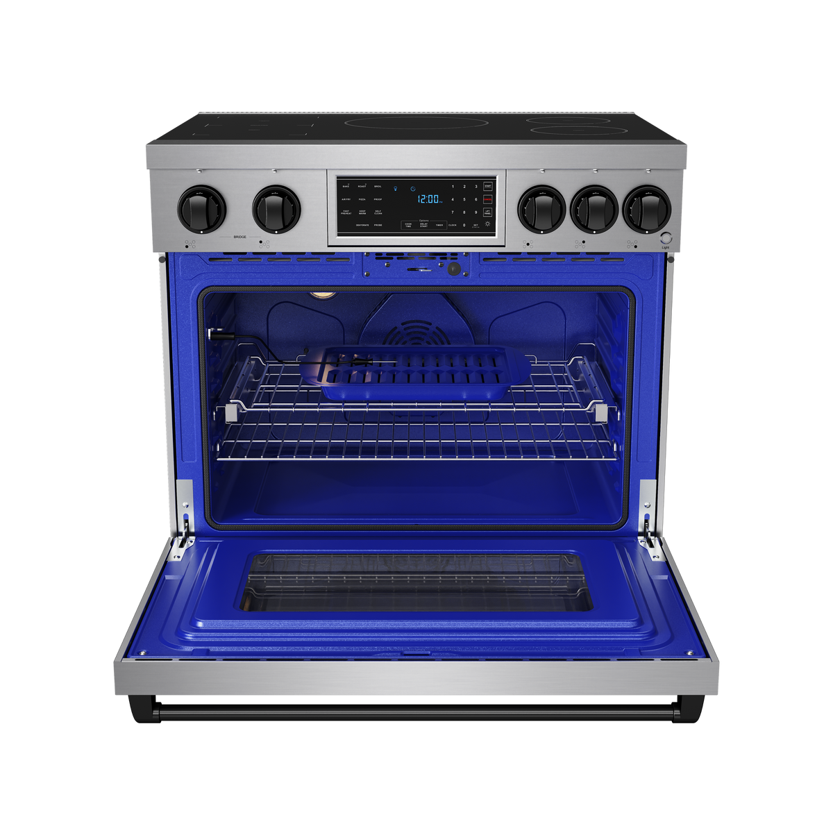 Gordon Ramsay Series by Thor Kitchen 6.0 Cu. Ft Freestanding Induction Range with Black Hardware - Stainless Steel