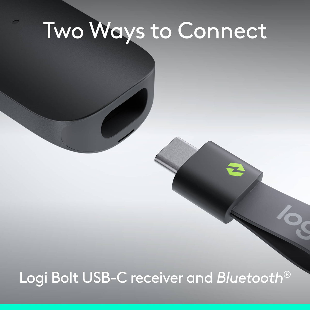 Logitech - Spotlight 2 Wireless Presentation Remote with Haptics, Bluetooth and USB-C - Graphite
