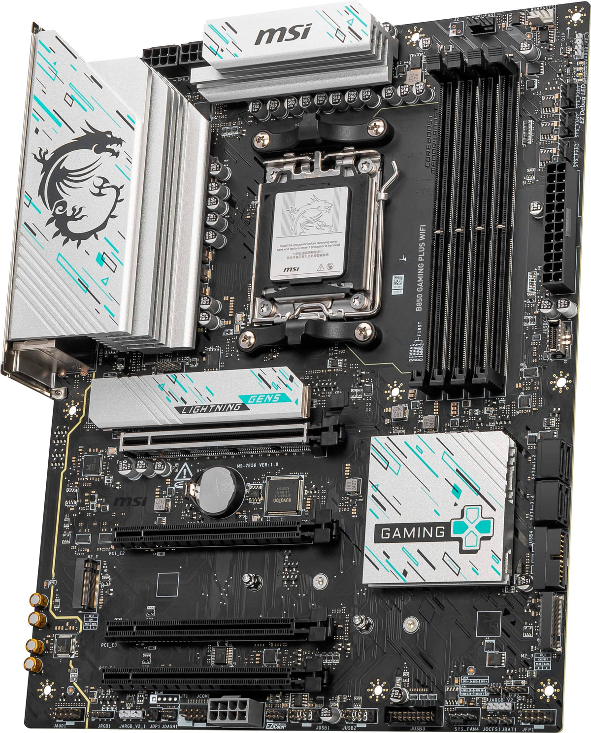 MSI - B850 GAMING PLUS WIFI (Socket AM5) AMD B850 ATX DDR5 Wi-Fi 7 Motherboard - Black