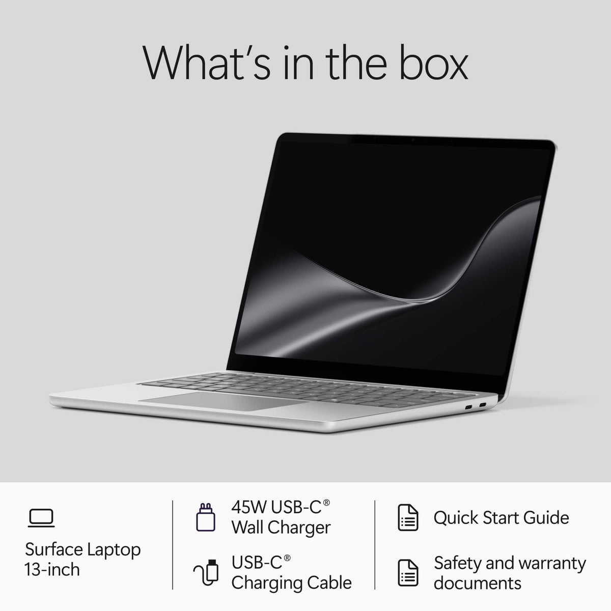 Microsoft - Surface Laptop - 13" 2K Touchscreen - Snapdragon X2 Plus (6 Core) 2026 - 16GB - 256GB UFS - Platinum