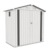Garden Tool Shed Metal Storage Shed With Peaked Roof Waterproof Lockable Door