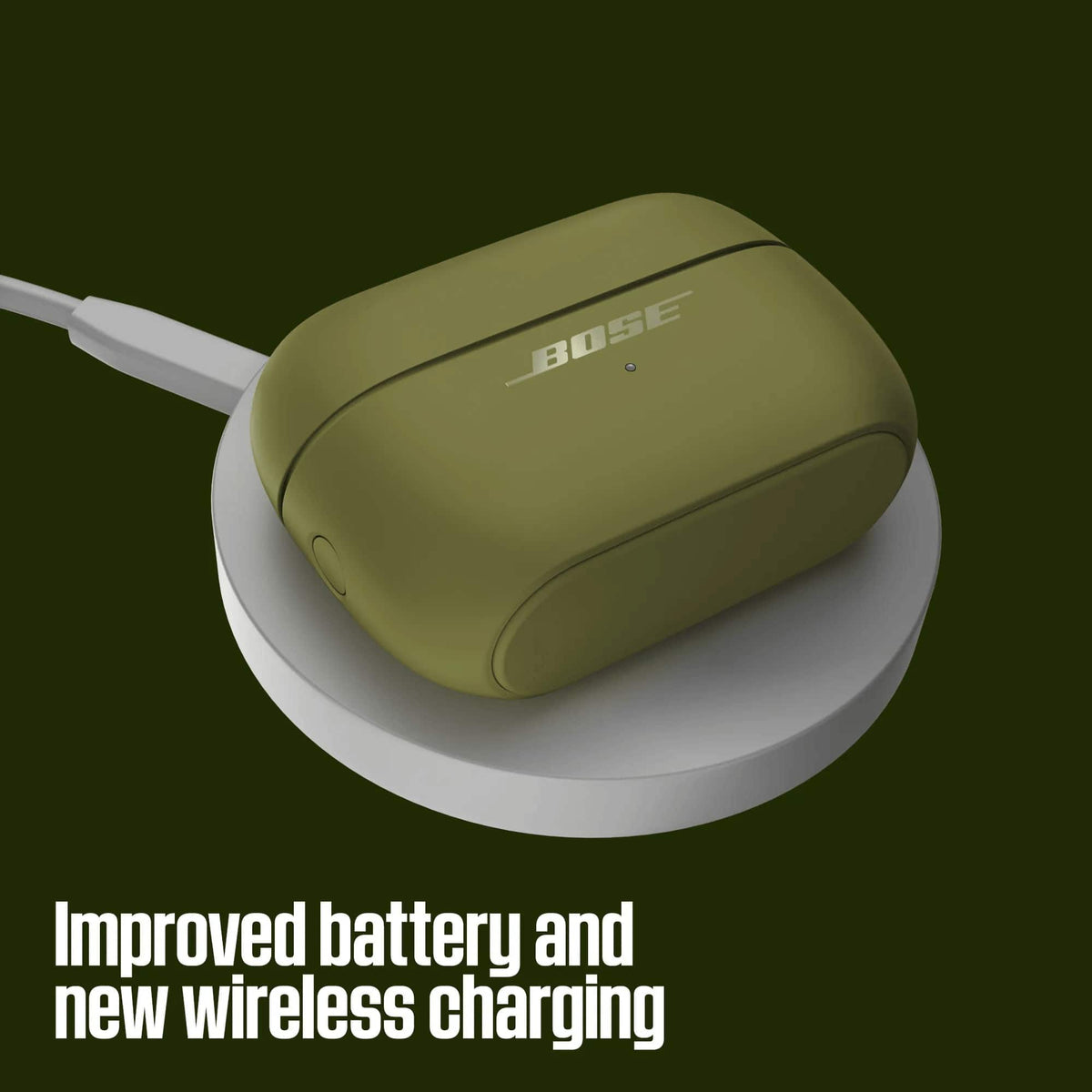 Bose - Ultra Open Earbuds (2nd Gen) - Wireless Bluetooth Open Ear Earbuds with Immersive Audio and Wireless Charging - Olive Green
