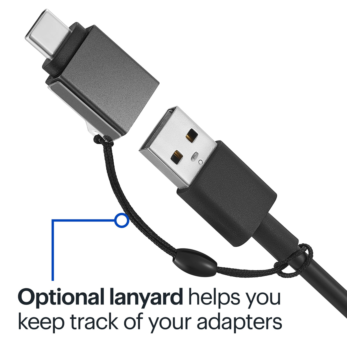 Best Buy essentials™ - USB-C Male to USB Female Adapter (2-Pack) - Black
