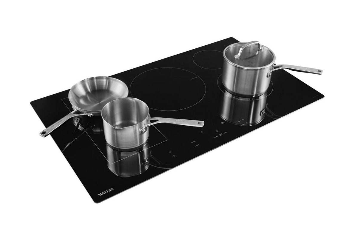 Maytag - 36 in. Wide 5 element Electric Induction Cooktop with Power Boost - Black