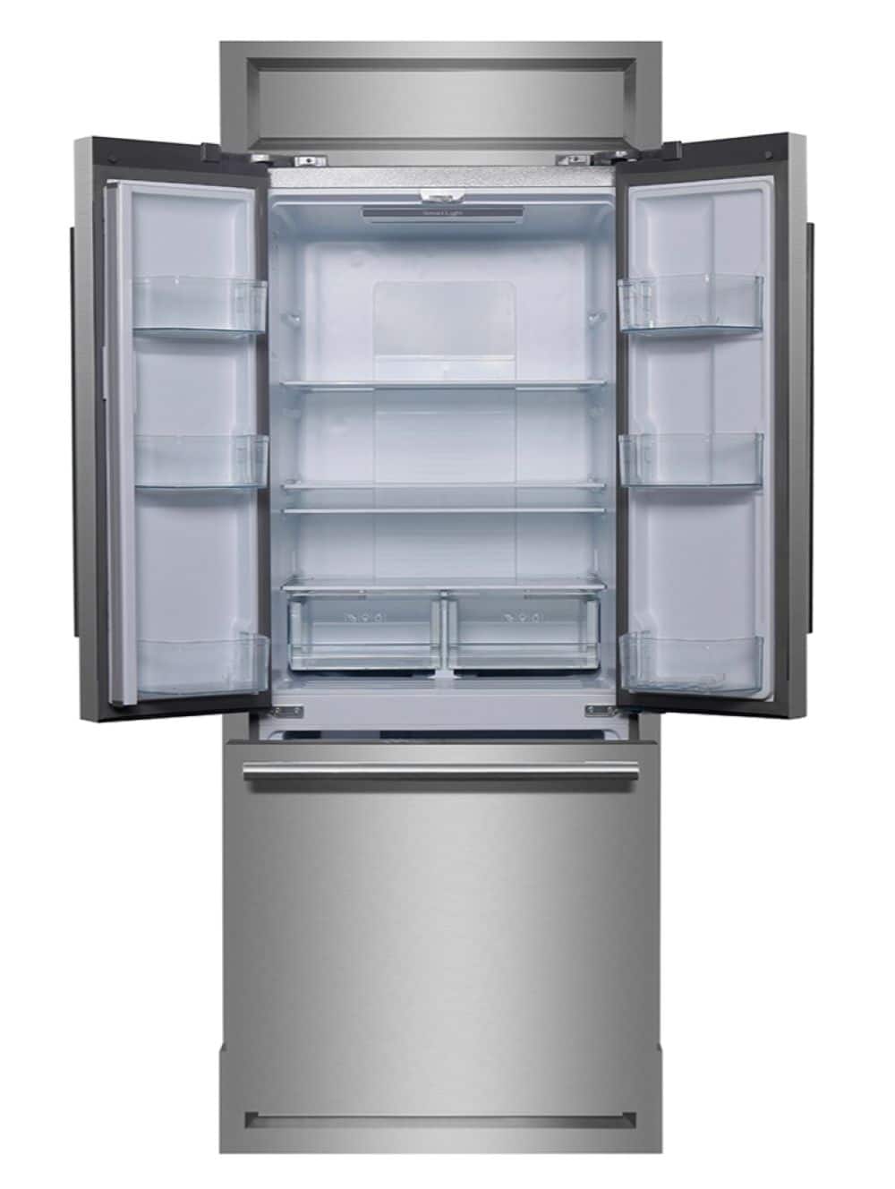 Forno Appliances - 30 in. Wide Gallipoli 17.5 Cu. Ft. French Door Refrigerator with No Frost Technology - Stainless Steel VCM