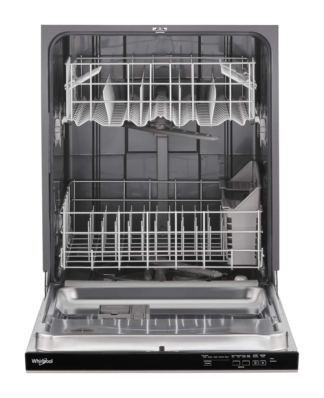 Whirlpool - 24 inch  Quiet Dishwasher with Boost Cycle and Pocket Handle .- Fingerprint Resistant - Stainless Steel