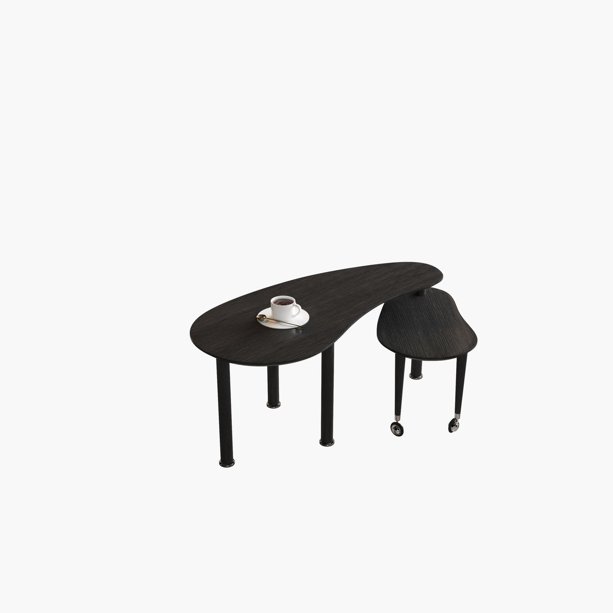 Mesa de cóctel giratoria con patas sólidas, 360 grados de rotación