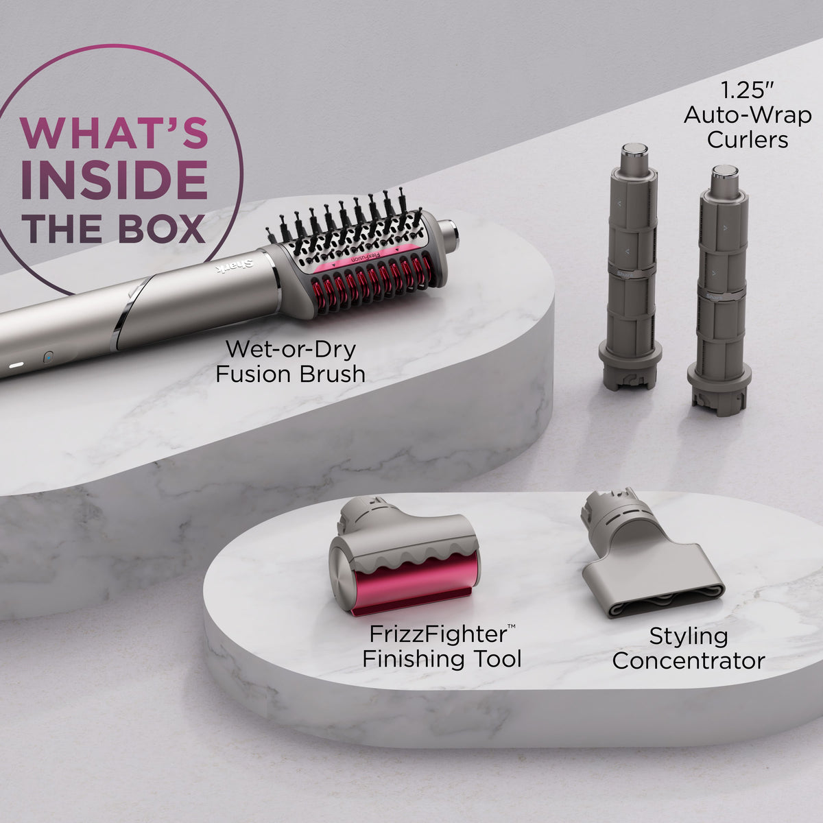 Shark - FlexFusion Air + Ceramic Styling & Drying System with Scalp Shield Mode - Metallic Mist