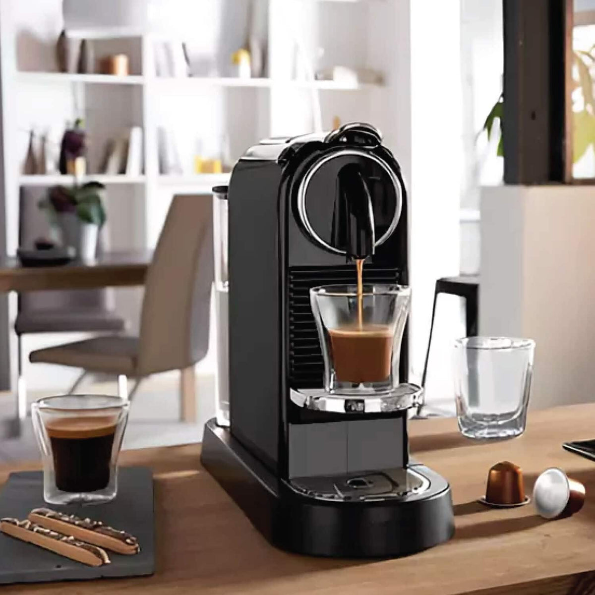 De'Longhi - CitiZ Single-Serve Espresso Machine - Limousine Black