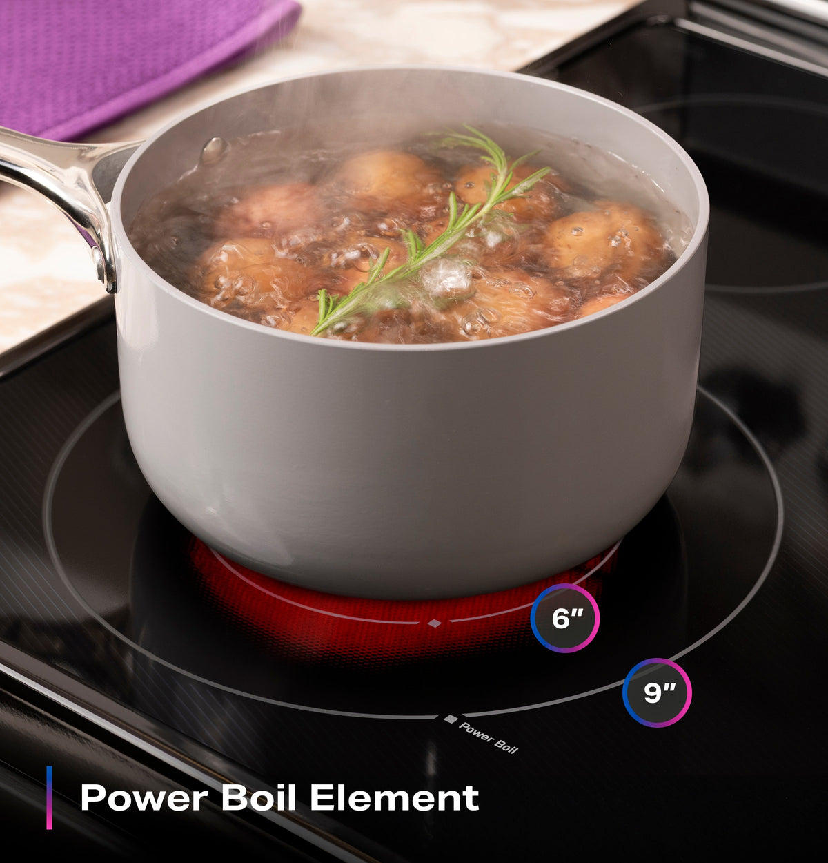 GE Profile - 30" Wide 5 Elements 5.3 Cu. Ft. Freestanding Electric Convection Range w/ Steam Clean, Air Fry, and EasyWash Oven Tray - Stainless Steel