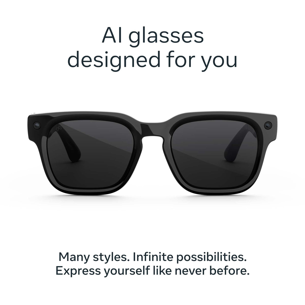 Meta - Fury-AI Glasses-Smart Features like 12MP Camera, Live Translate-3K HD Resolution- 8+Hour Battery-Transitions Grey Lenses - Classic Black