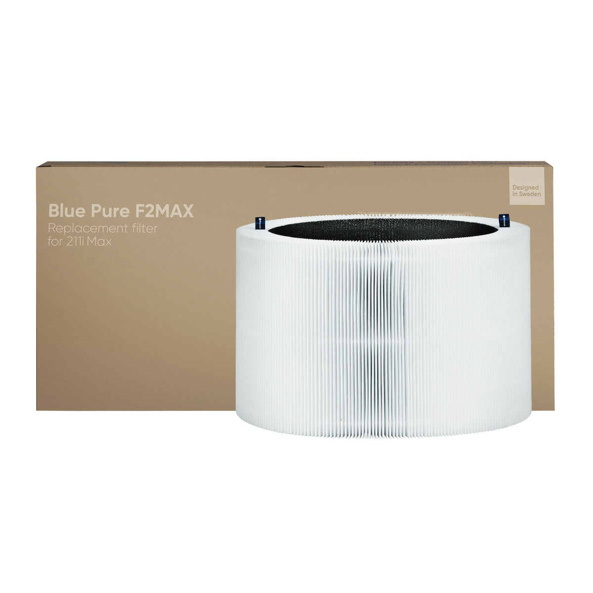 Blueair - Blue Pure F2MAX Replacement Filter for 211i Max Air Purifier, HEPASilent Carbon Filter AHAM Certified - White