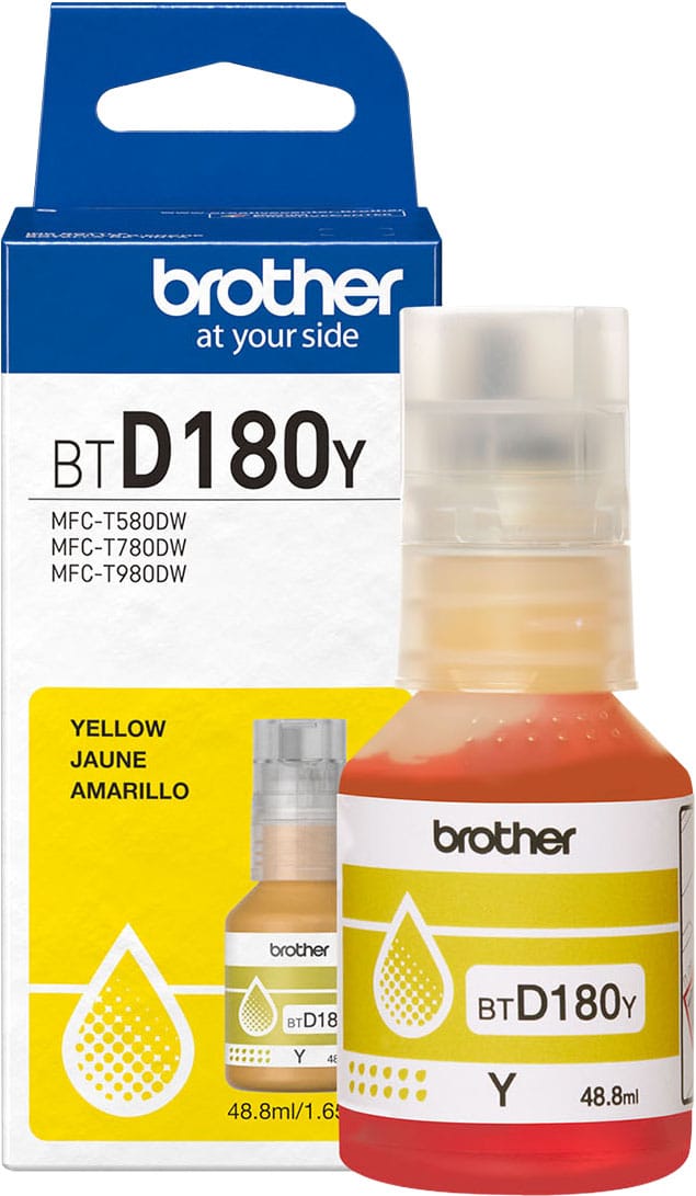 Brother - Genuine BTD180Y High-Yield Yellow Ink Bottle