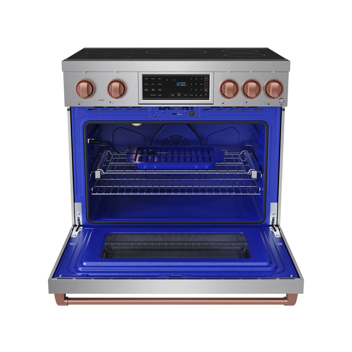 Gordon Ramsay Series by Thor Kitchen 6.0 Cu. Ft Freestanding Induction Range with Rose Gold Hardware - Stainless Steel