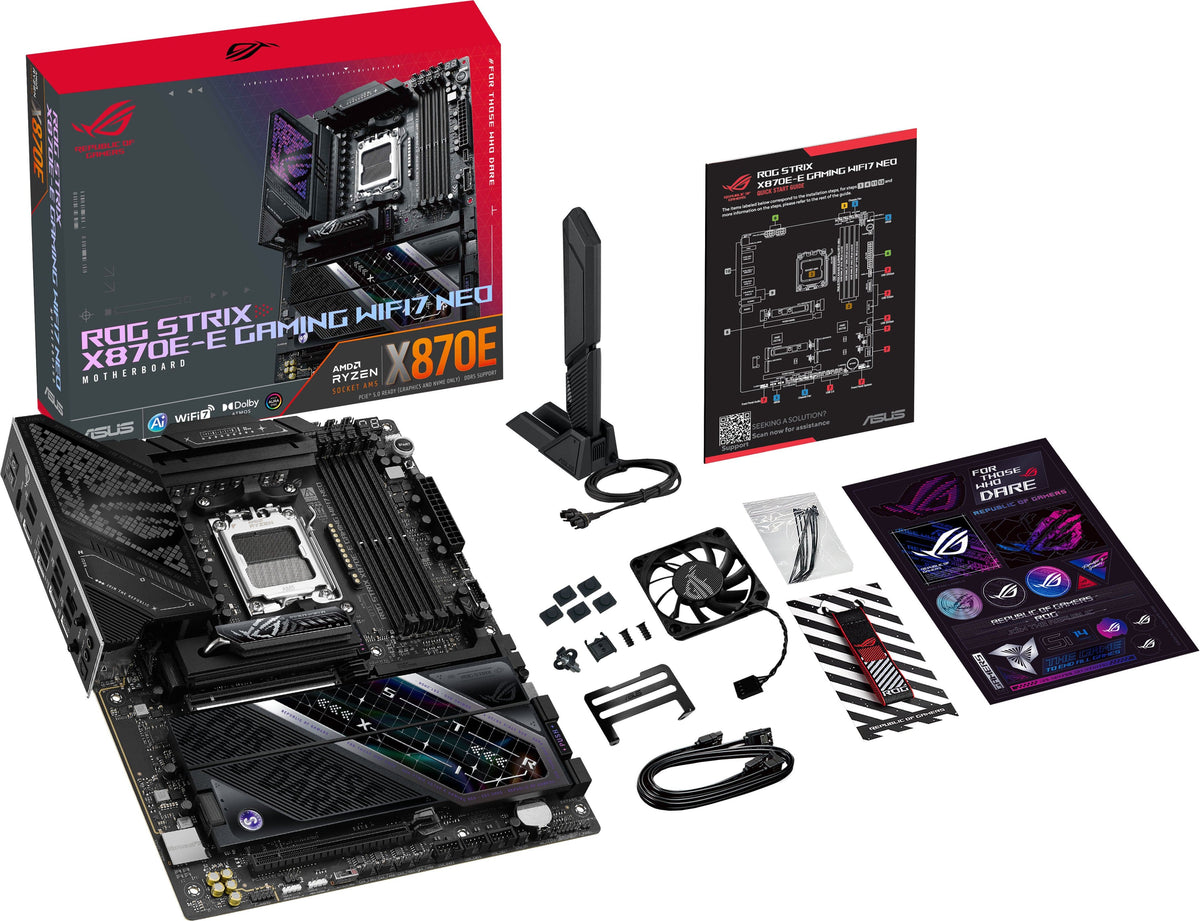 ASUS - ROG STRIX X870E-E GAMING Wi-FI 7 NEO (Socket AM5) AMD X870E ATX DDR5 Wi-Fi 7 Motherboard - Black