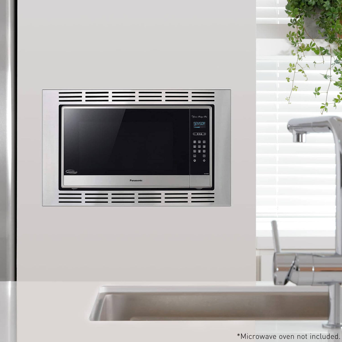 Panasonic - 30" Trim Kit for Select Microwaves - Stainless Steel