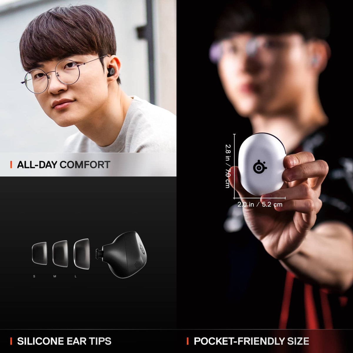 SteelSeries - Arctis GameBuds True Wireless Noise Cancelling Gaming Earbuds for PS5, PS4, PC, Switch, ROG Ally, Steam Deck - Black