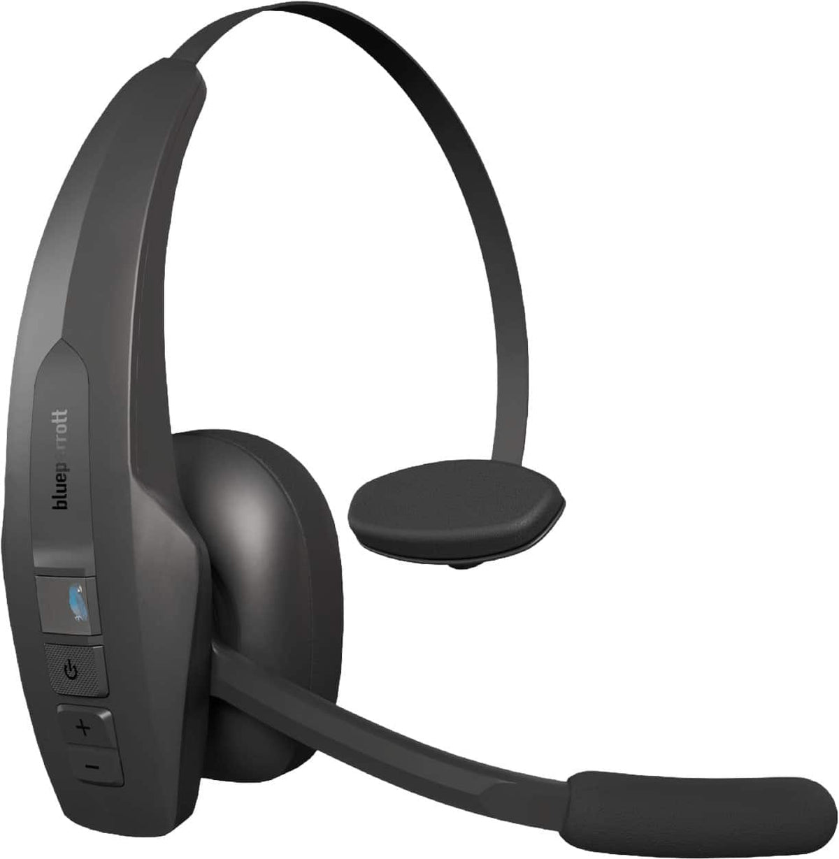BlueParrott - Pro B350 Wireless Bluetooth Mono Headset with 98% AI Voice Isolation Mics and Lightweight Headband - Black
