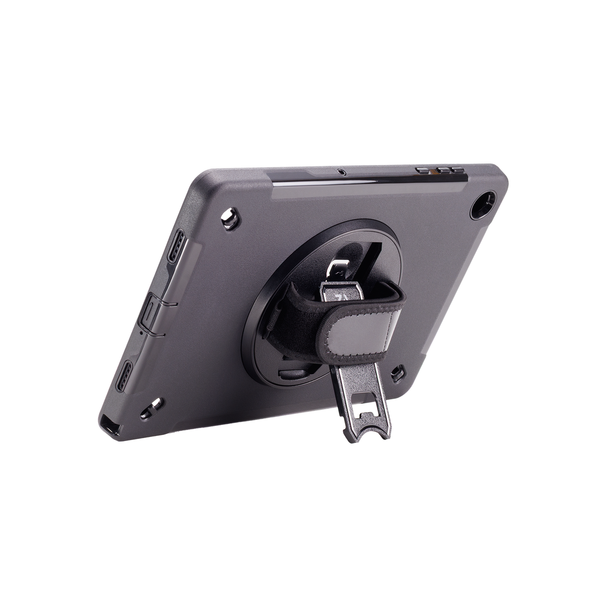 ZAGG - Rugged HandGrip Case with Hand Strap & Kickstand for Samsung Galaxy Tab A11+ - Black