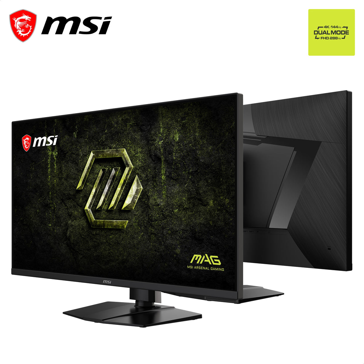 MSI - MAG 321UPD E14 31.5" UHD Dual Frew (UHD: 144Hz/FHD:288 Hz)1ms FreeSync Premium Gaming Monitor HDR Ready (DP, HDMI) - Metallic Black