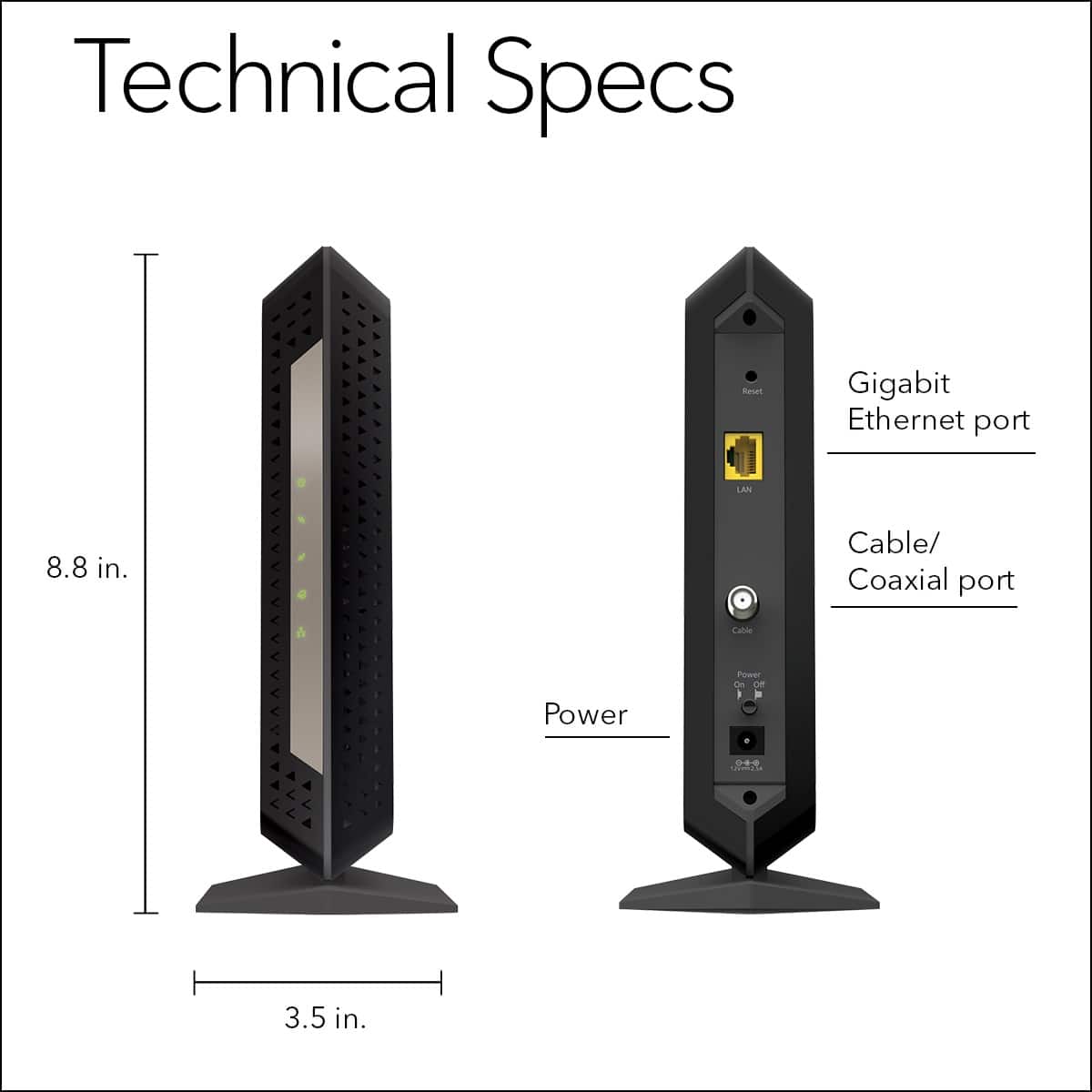 NETGEAR - Nighthawk DOCSIS 3.1 Cable Modem - Black