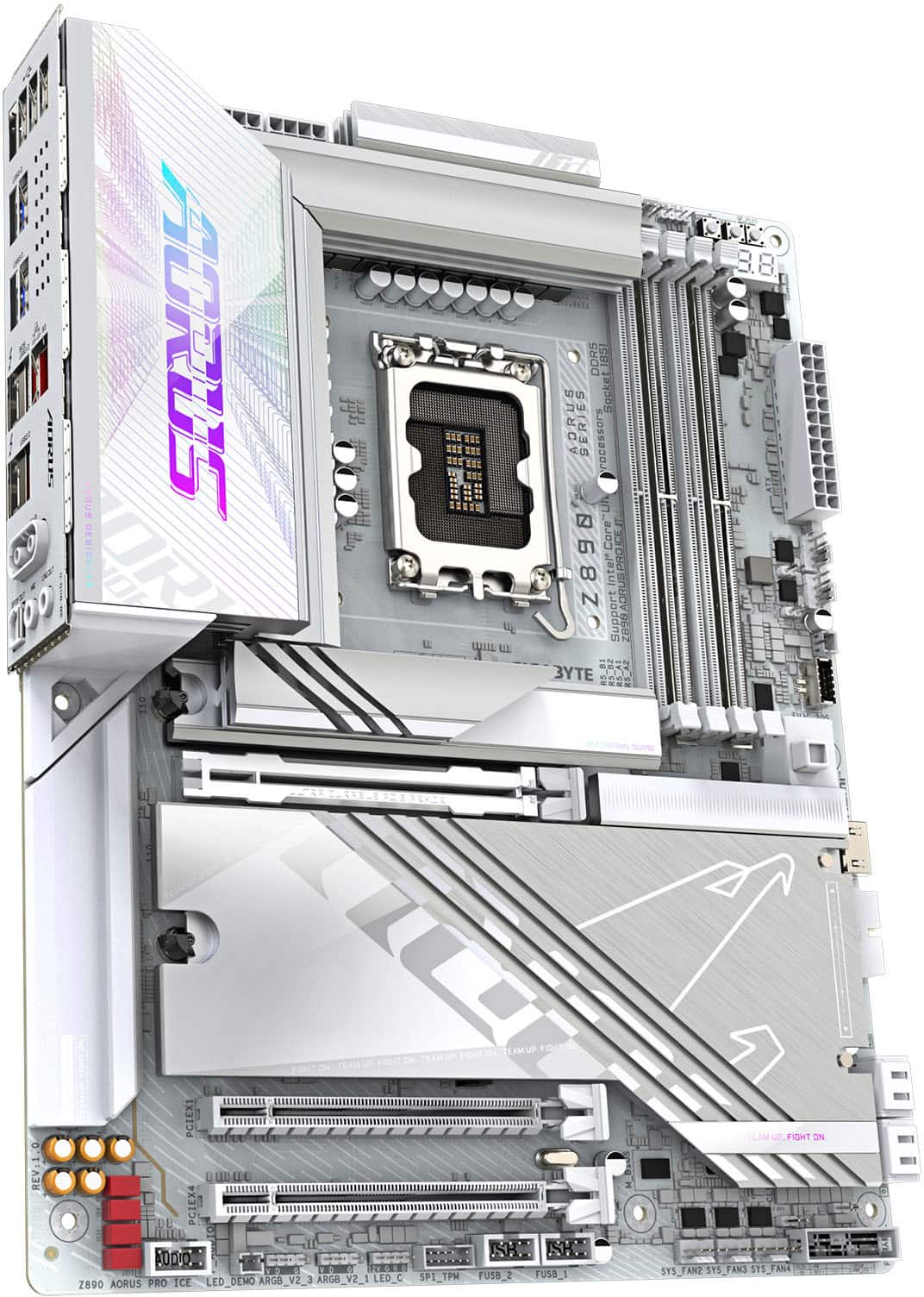 GIGABYTE - Z890 AORUS PRO ICE (Socket LGA 1851) Intel Z890 ATX DDR5 Wi-Fi 7 Motherboard - White