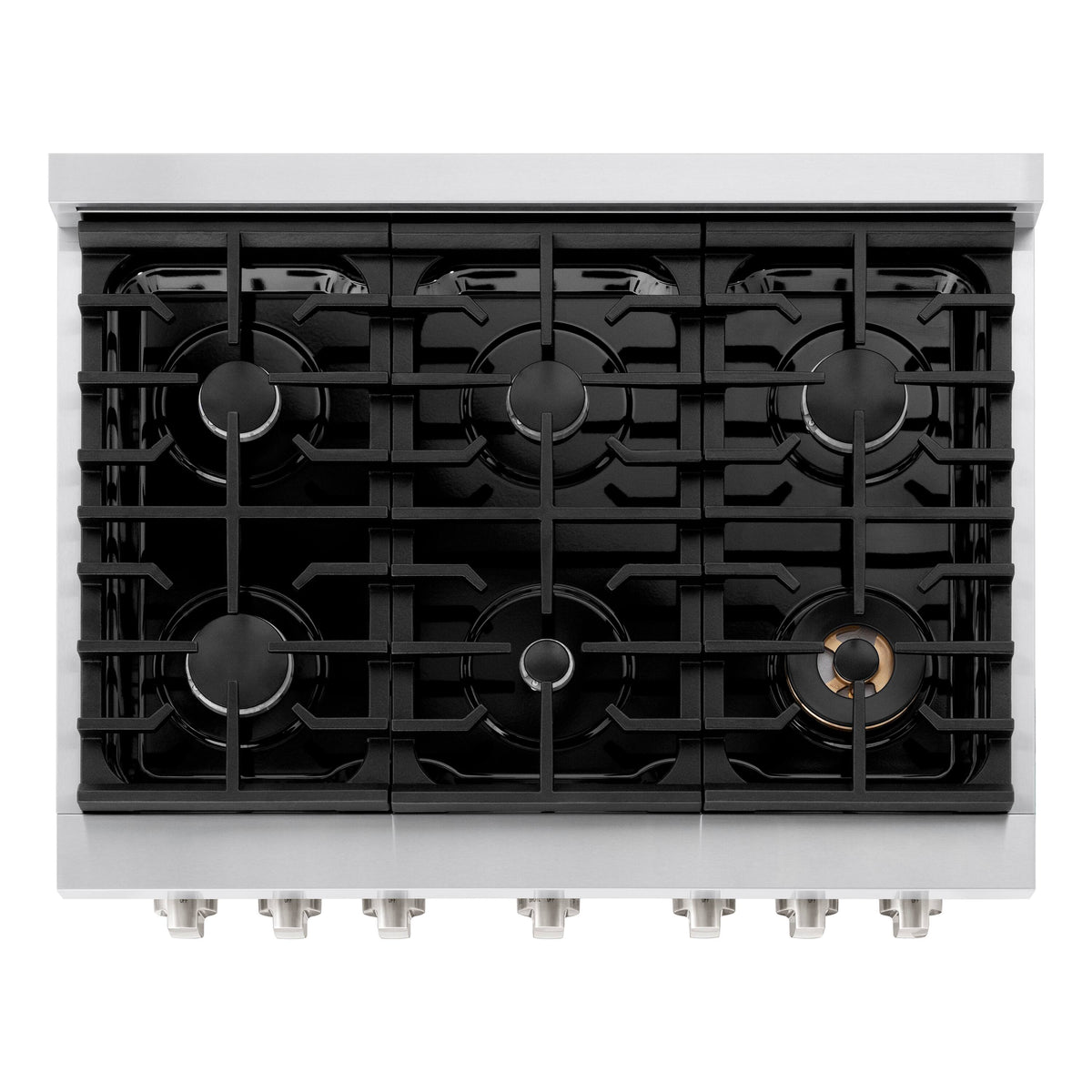 ZLINE - 36 in. Wide 6 Burner Paramount Dual Fuel with Cooktop and Convection Oven (SDR36) - Stainless Steel