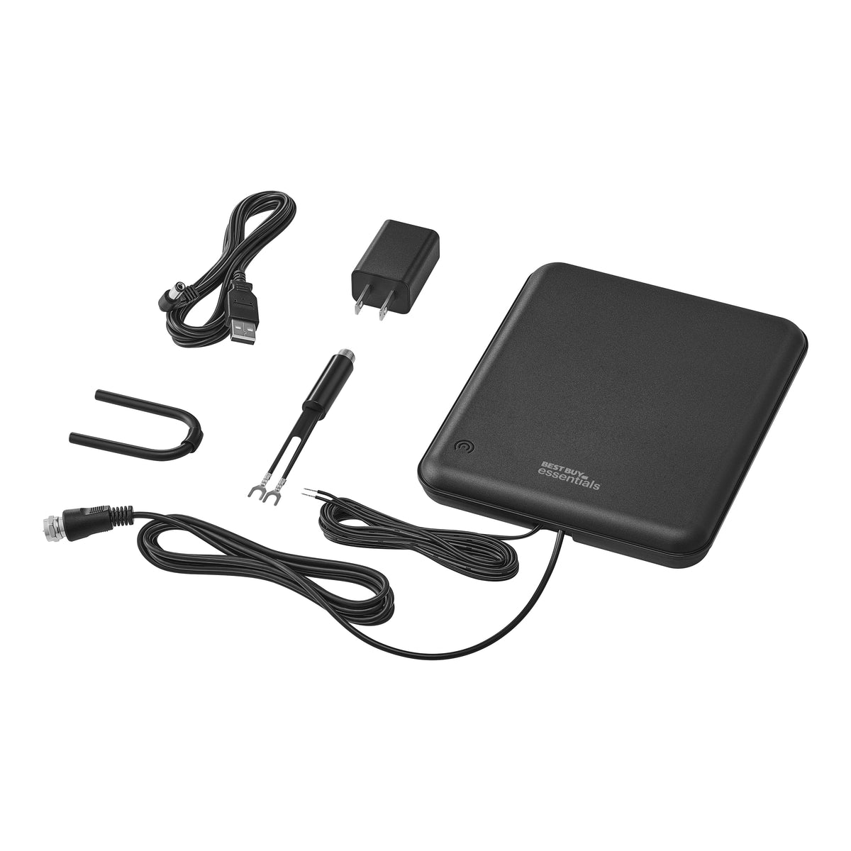 Best Buy essentials™ - AM/FM Amplified Indoor Radio Antenna - Black