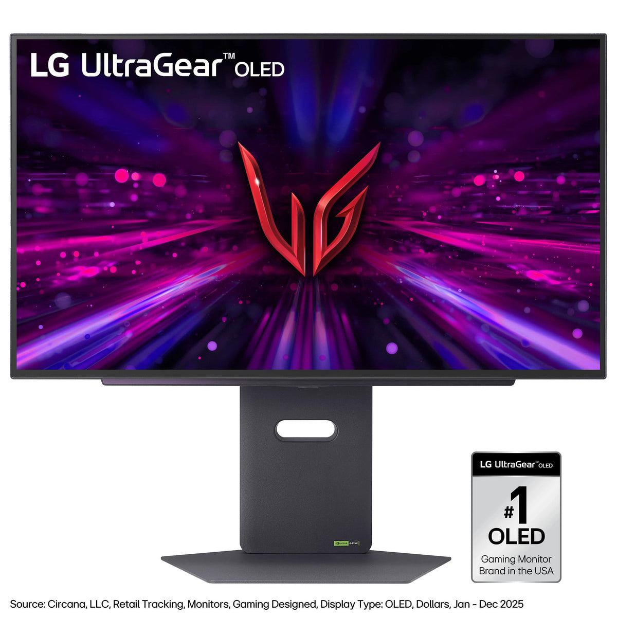 LG - UltraGear 27" OLED QHD 280Hz 0.03ms G-Sync and FreeSync Premium Pro Gaming Monitor with HDR500 (HDMI x2, DP, USB-A) - Black