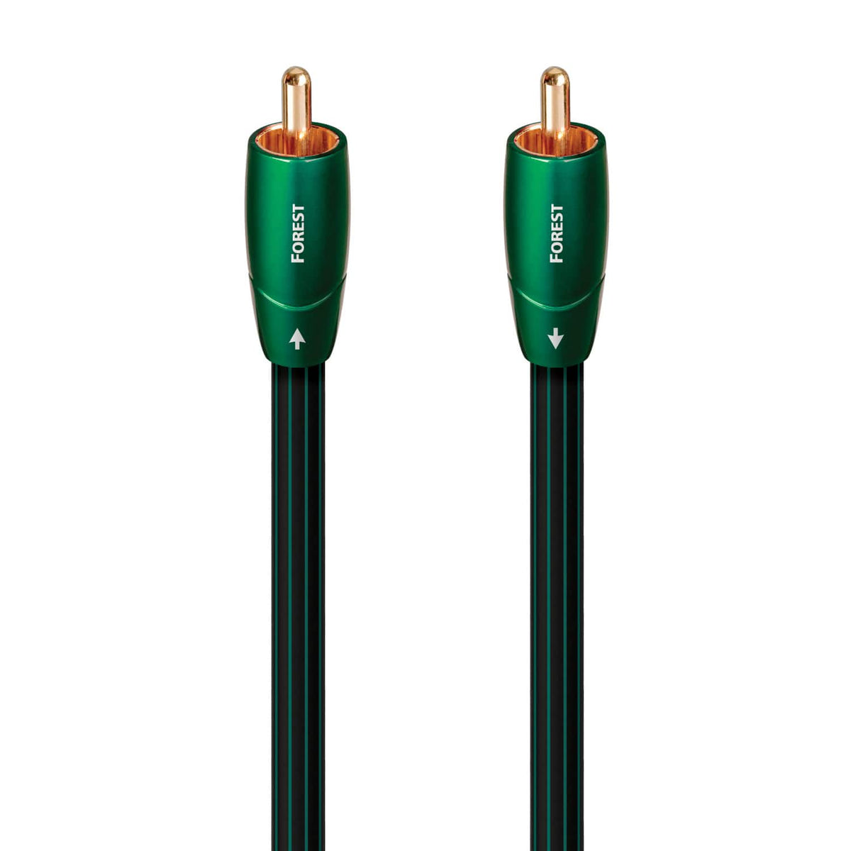 AudioQuest - Forest Coax 10' Digital Digital Audio Cable with RCA to RCA Connectors - Black with Green Stripes