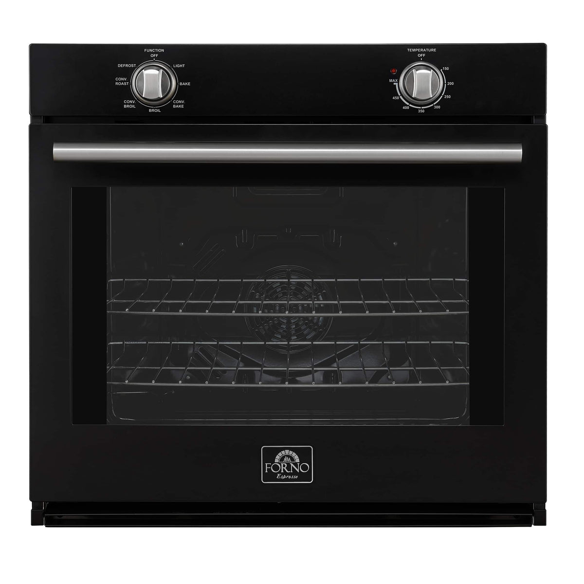 Forno Appliances - Vomero 30" 5 Cu. Ft. Built-In Electric Convection Single Wall Oven - Black
