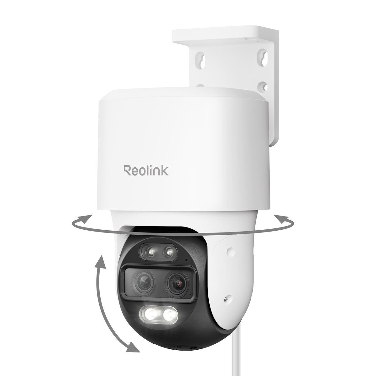 Reolink - TrackMix P760 Wired PoE 4K 8MP Home Security Camera Outdoor with Dual-View, Auto-Tracking Pan Tilt Zoom - White