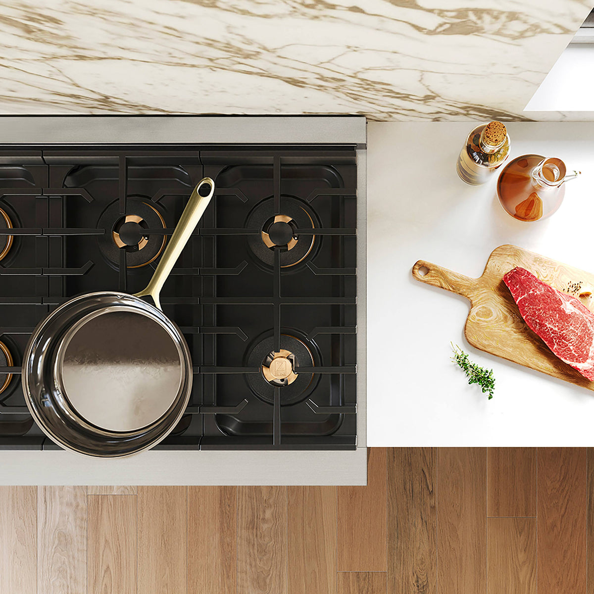 ZLINE - 48 in. Wide 8 Burner Paramount Gas Range withDual Ovens (PSGR48) - Stainless Steel