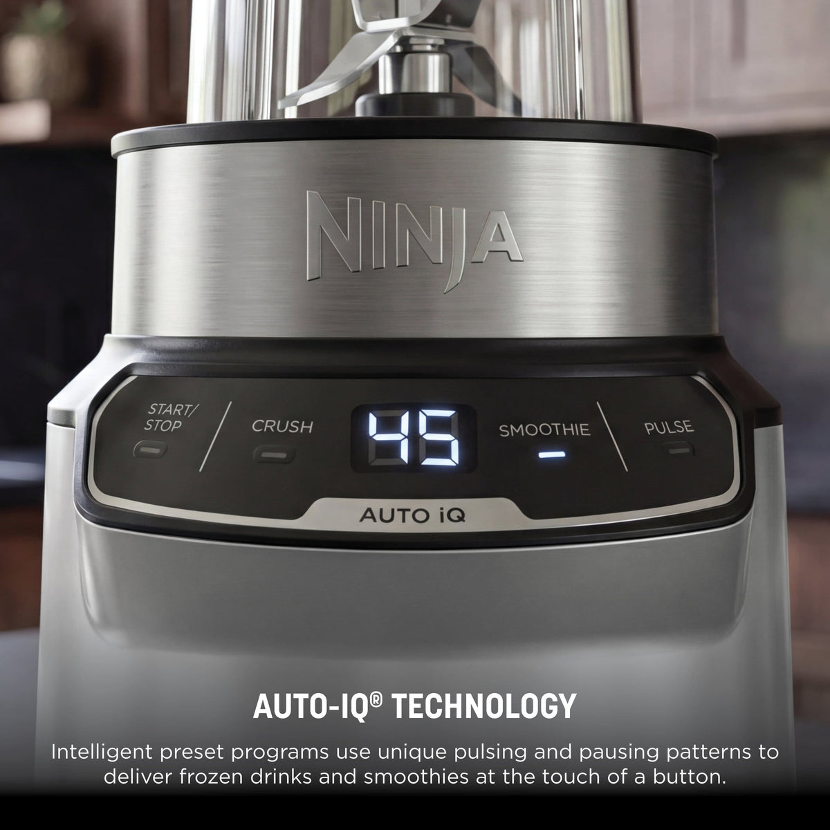 Ninja - Nutri-Blender Pro Personal Blender with Auto-iQ - Cloud Silver