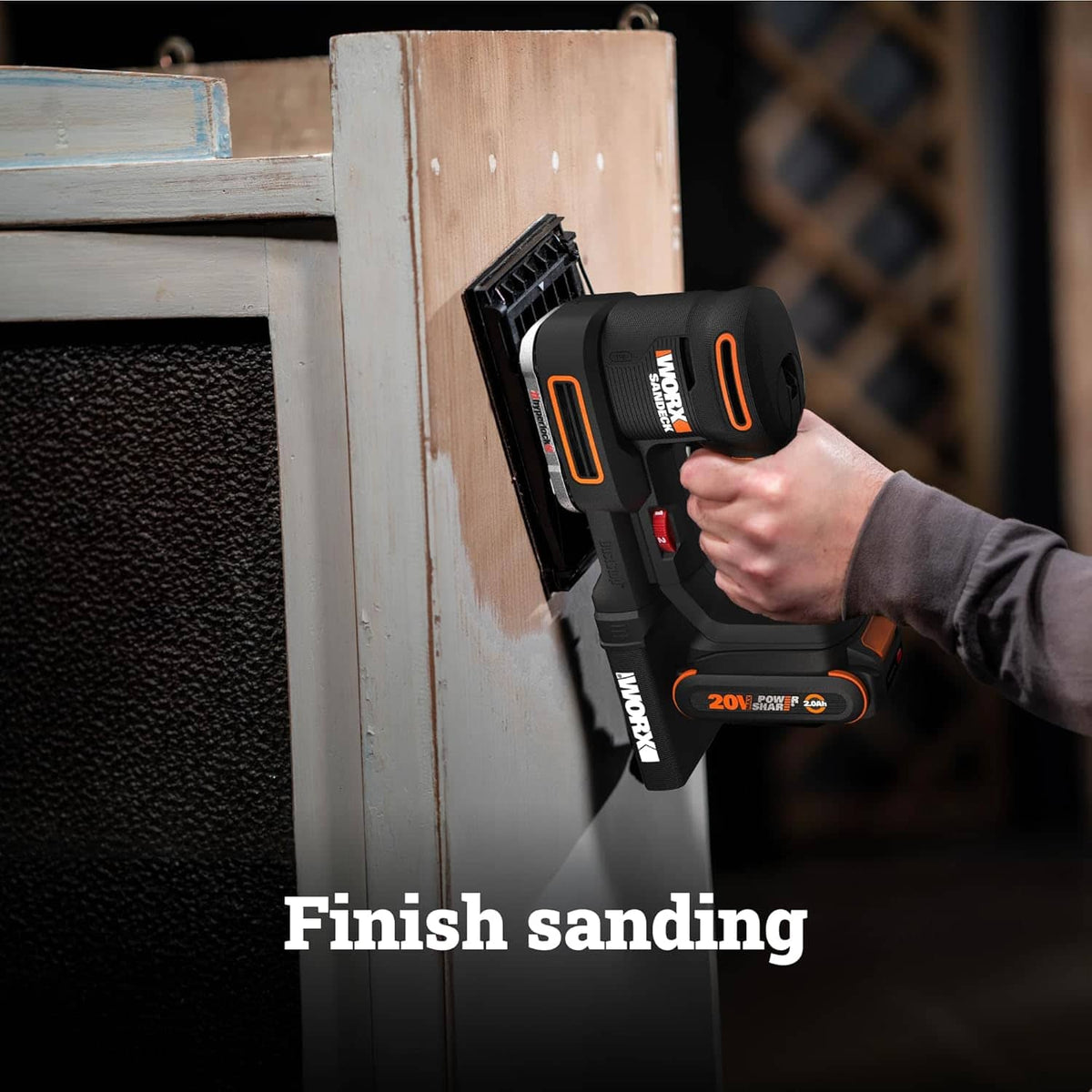 WORX - WX820L 20V PowerShare Sandeck 5-in-1 Cordless Multi-Sander - Black