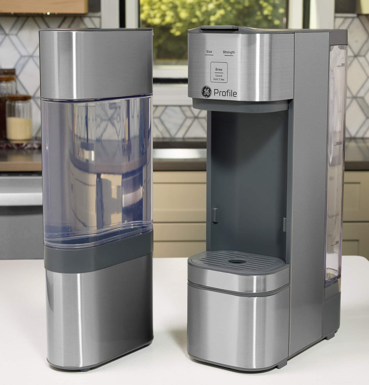 GE Profile - Brewpal Single-Serve Coffee Maker - Stainless Steel