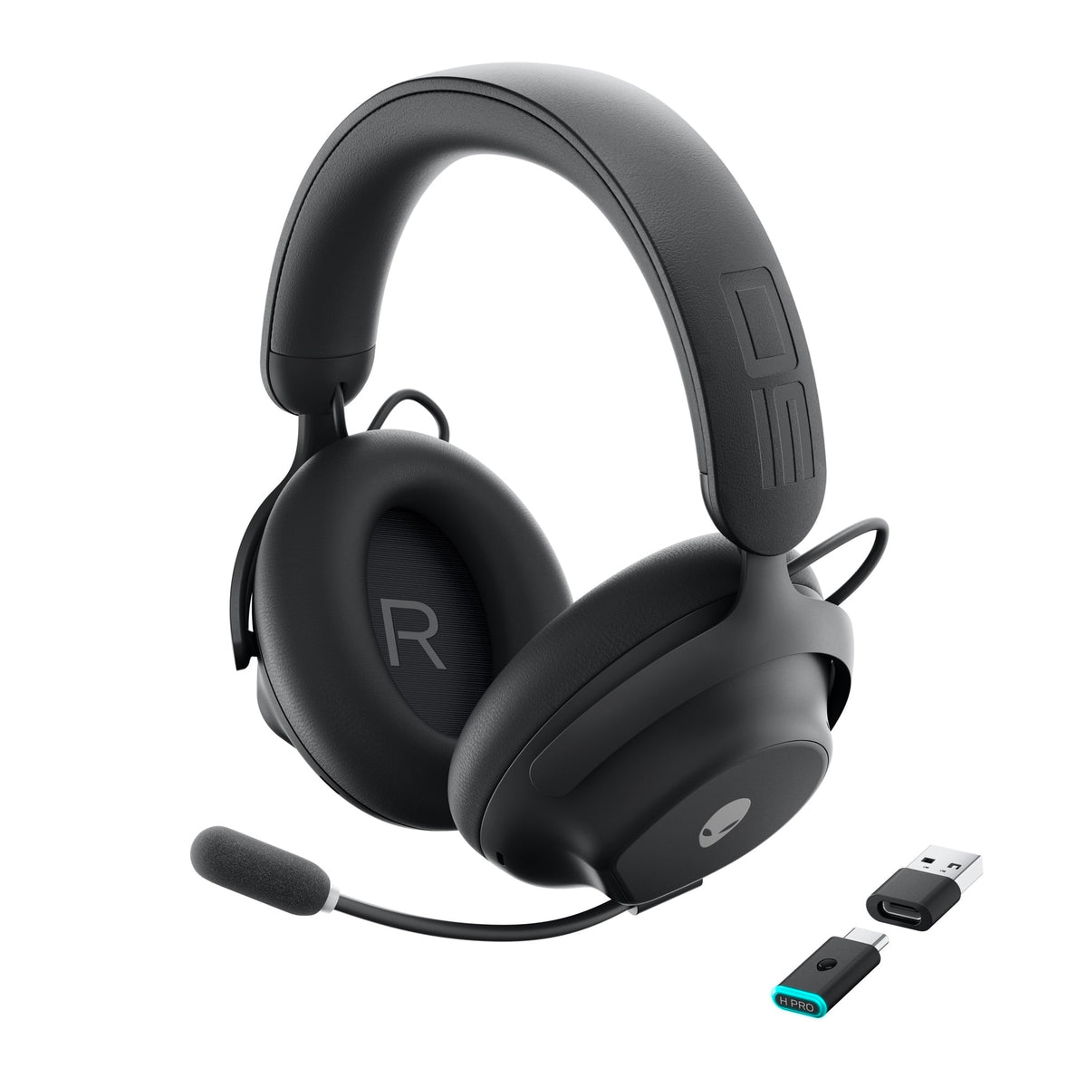 Alienware - Pro Wireless Over-the-Ear Gaming Headset for Windows, PS5, PS4, Switch and Mobile - Dark Side of the Moon