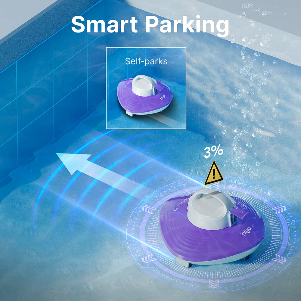Niya - Sonar 10 Cordless Robotic Pool Vacuum Cleaner from the Creators of Dolphin, Auto-Docking