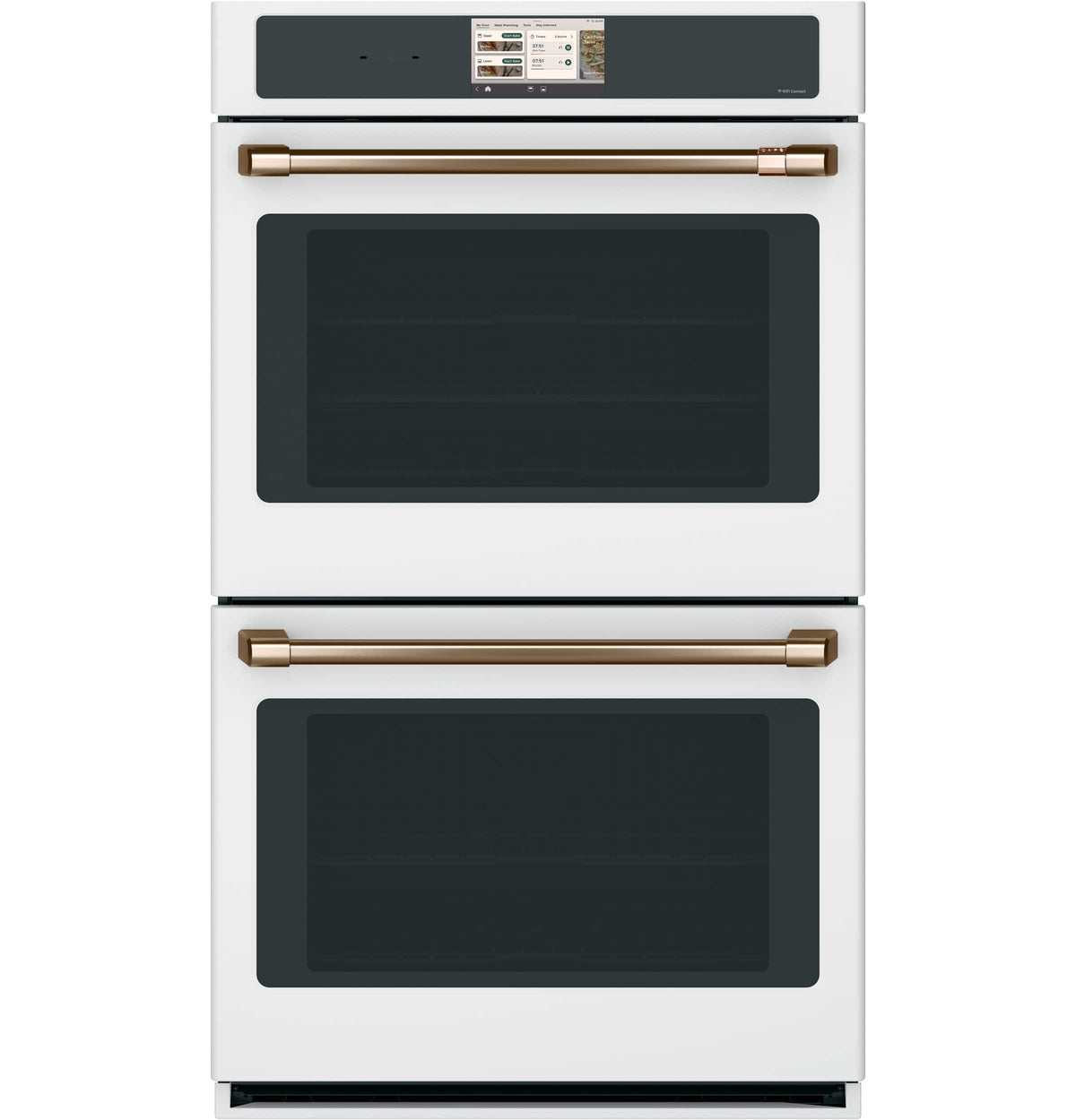 Café - 30" Smart Built-In Double Electric Convection Wall Oven with Air Fry and Precision Cooking Modes - Matte White