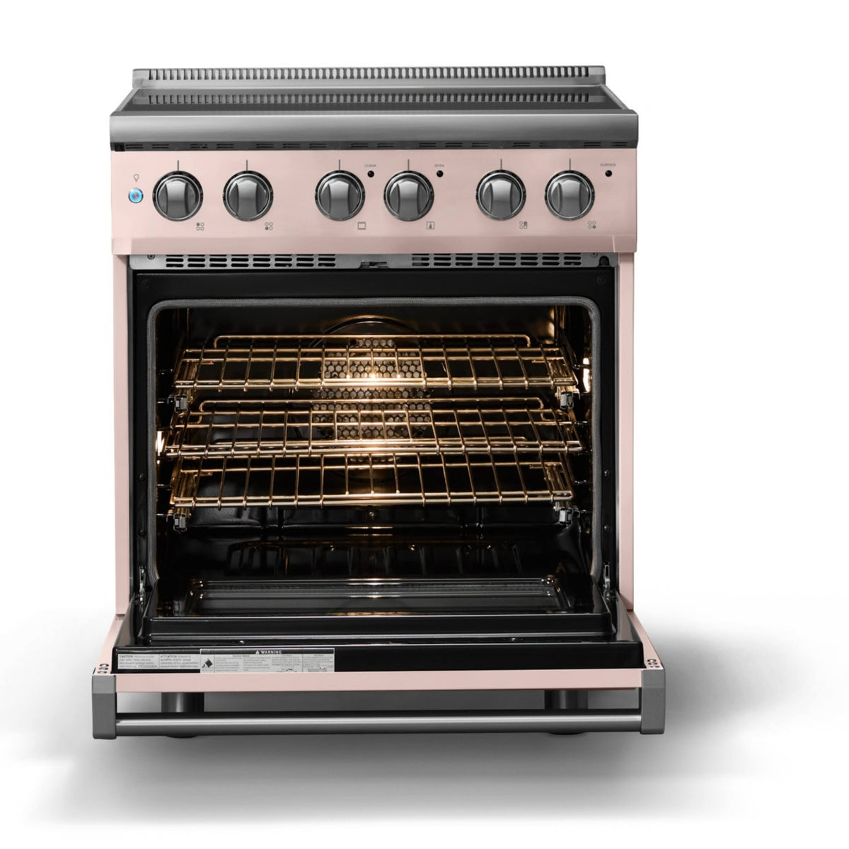 Viking - 30"W. Pro5S 4.7 Cu. Ft. Freestanding 4 Element Electric Convection Range - Blush